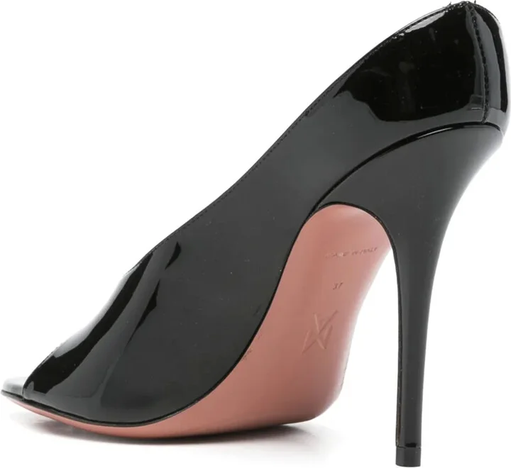110mm Leather Heeled Mules - Image 3