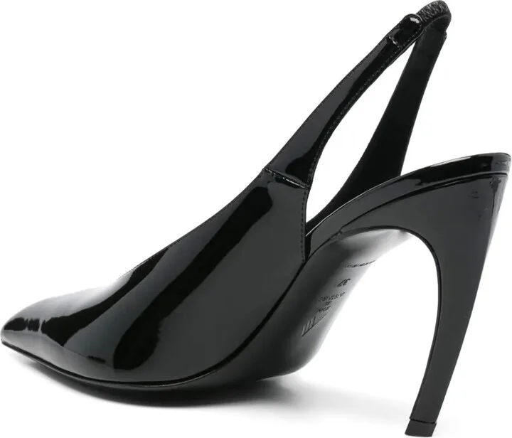 110mm Leather Heeled Pumps - Image 3