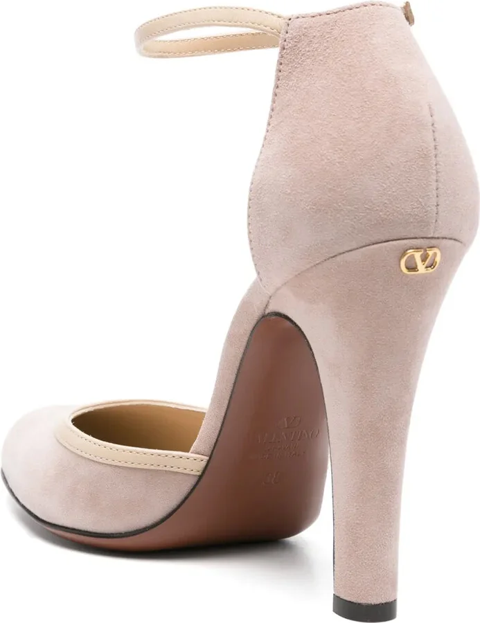 110mm Leather Heeled Pumps - Image 3