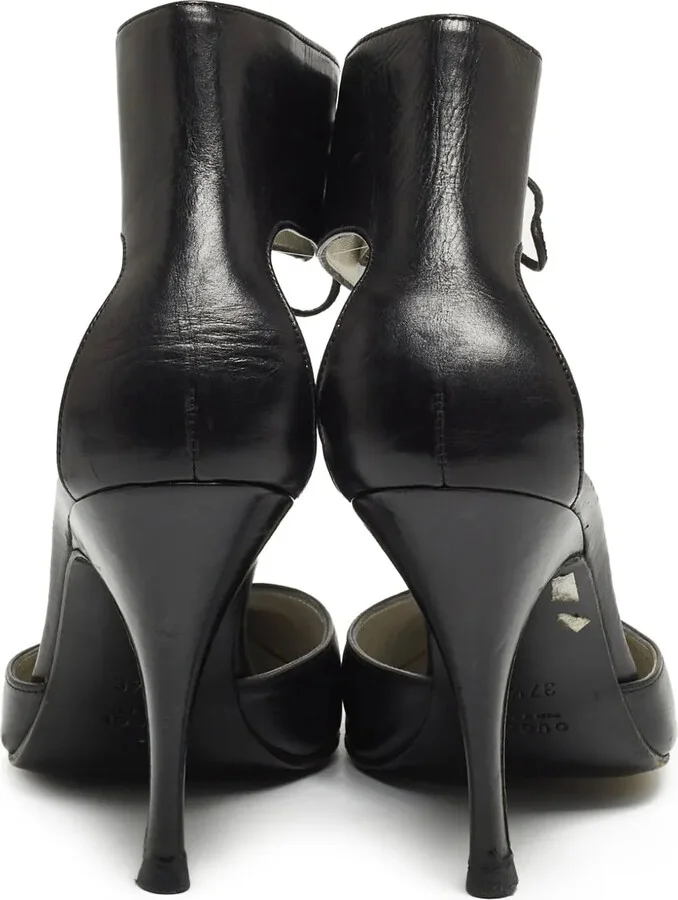 110mm Leather Heeled Pumps - Image 4