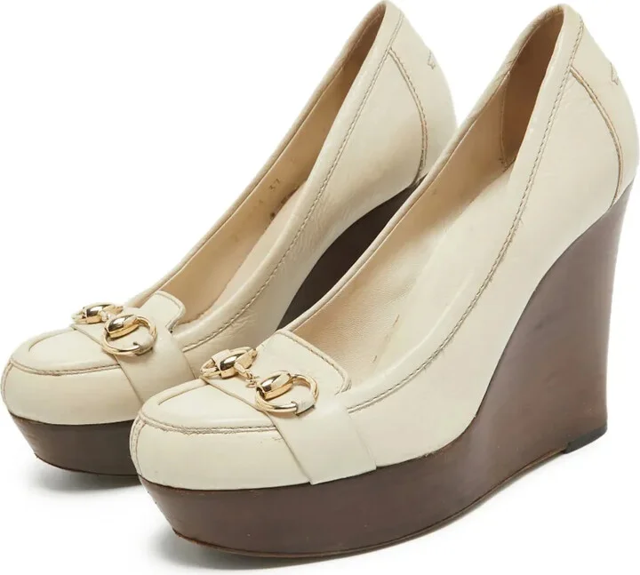 110mm Leather Heeled Pumps - Image 2