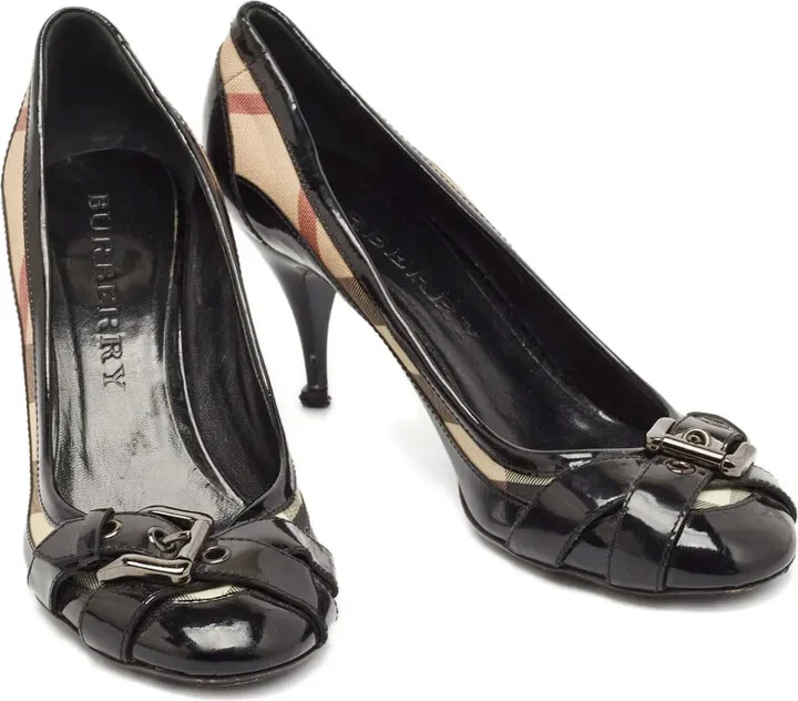 110mm Leather Heeled Pumps - Image 2