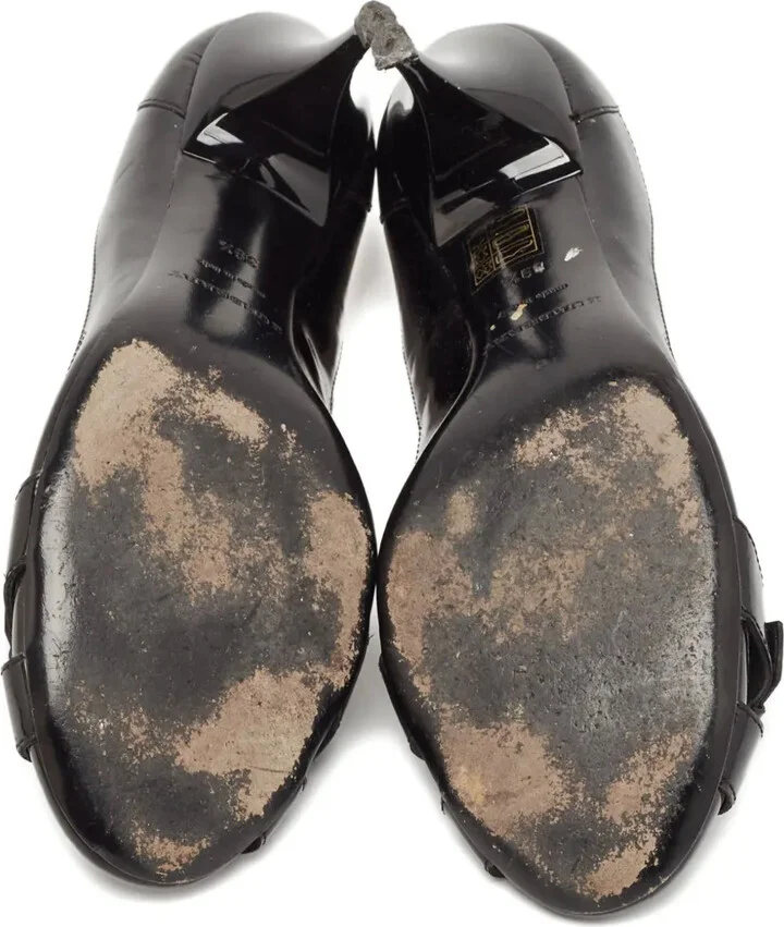 110mm Leather Heeled Pumps - Image 5