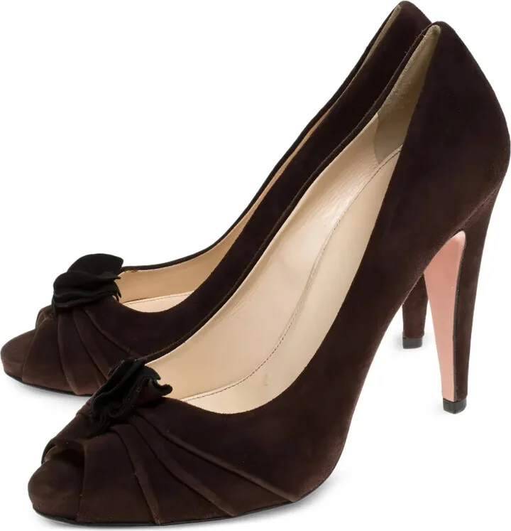 110mm Leather Heeled Pumps - Image 2