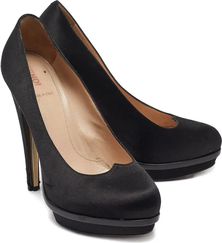 110mm Leather Heeled Pumps - Image 2
