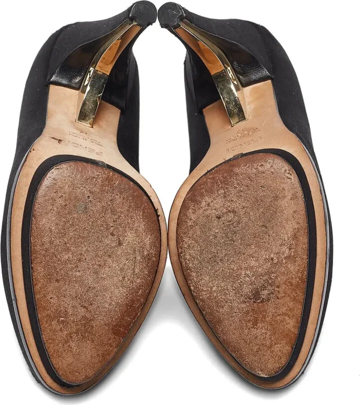 110mm Leather Heeled Pumps - Image 4