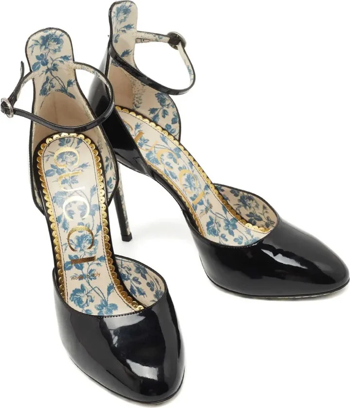 110mm Leather Heeled Pumps - Image 2