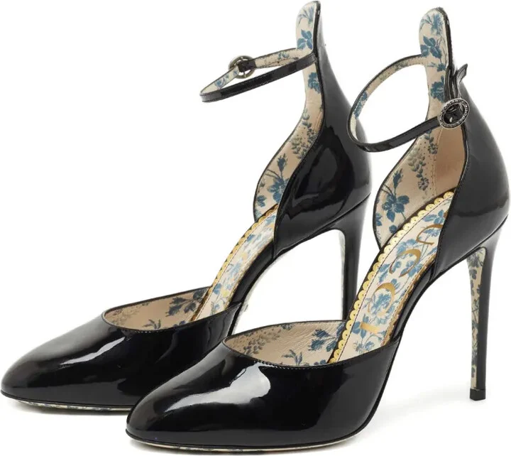 110mm Leather Heeled Pumps - Image 3