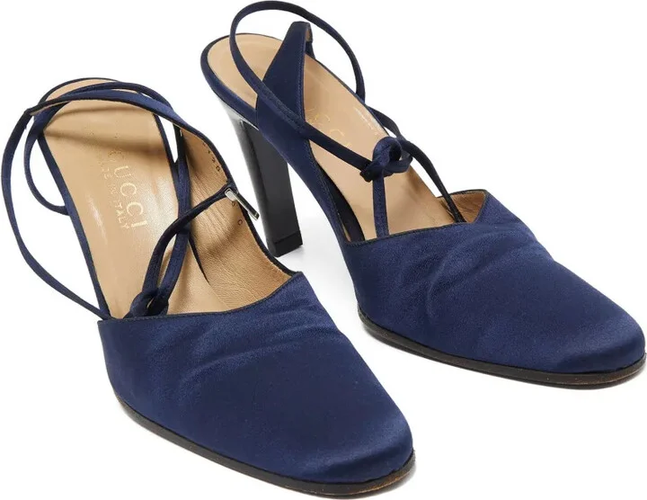 110mm Leather Heeled Pumps - Image 2
