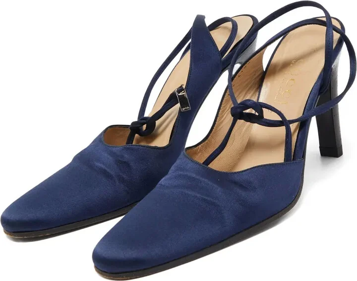 110mm Leather Heeled Pumps - Image 3