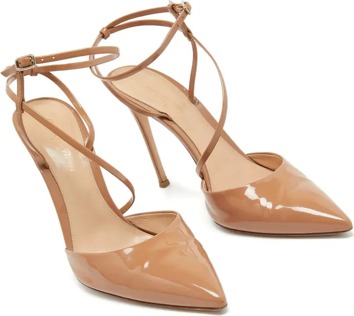 110mm Leather Heeled Pumps - Image 2