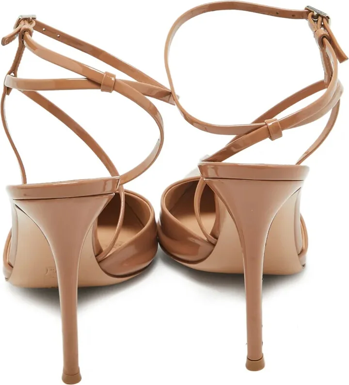 110mm Leather Heeled Pumps - Image 3