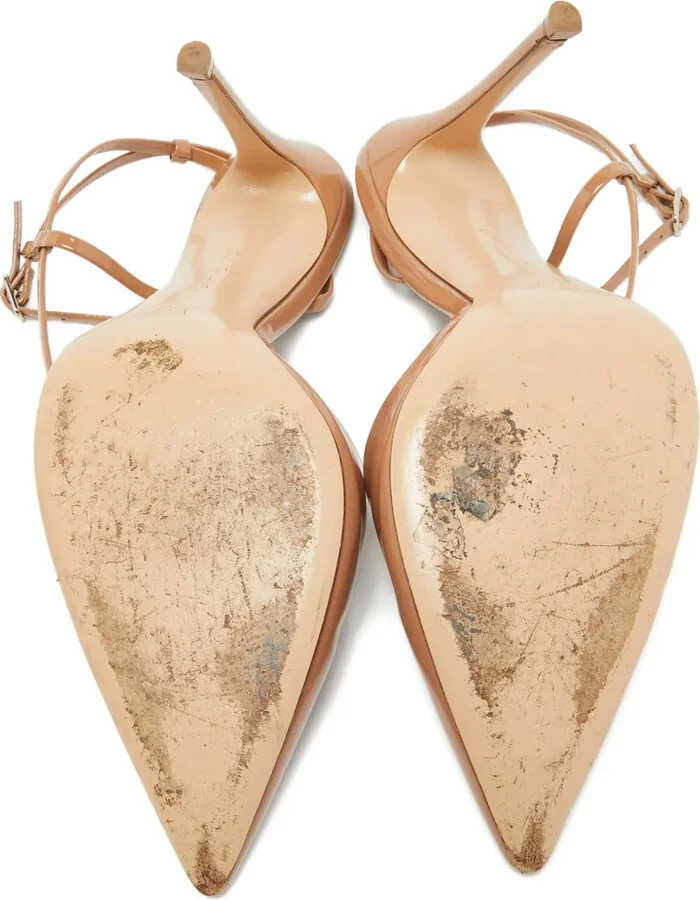 110mm Leather Heeled Pumps - Image 4