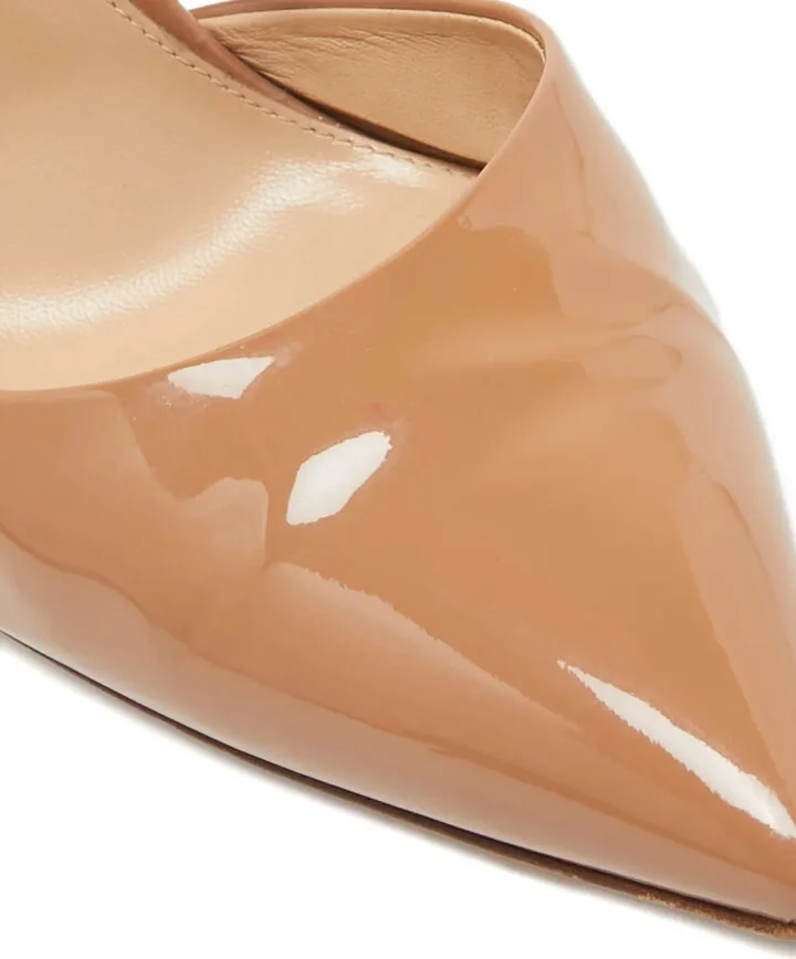 110mm Leather Heeled Pumps - Image 5