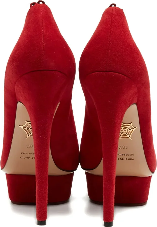 110mm Leather Heeled Pumps - Image 3