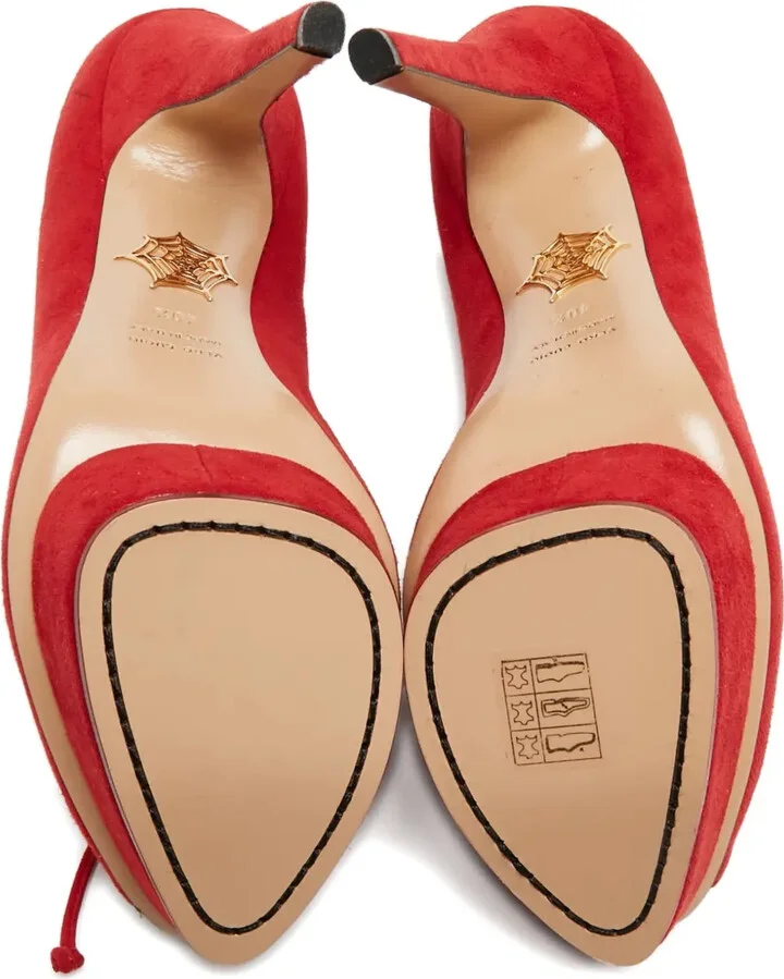 110mm Leather Heeled Pumps - Image 4