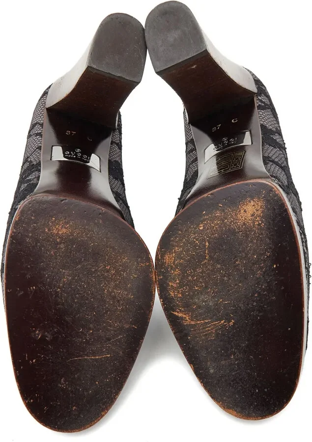 110mm Leather Heeled Pumps - Image 3