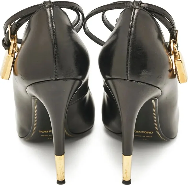 110mm Leather Heeled Pumps - Image 3