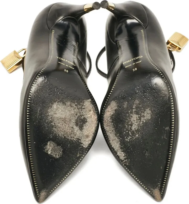 110mm Leather Heeled Pumps - Image 4