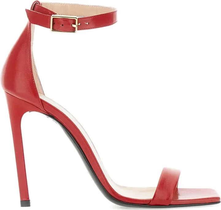 110mm Leather Heeled Pumps