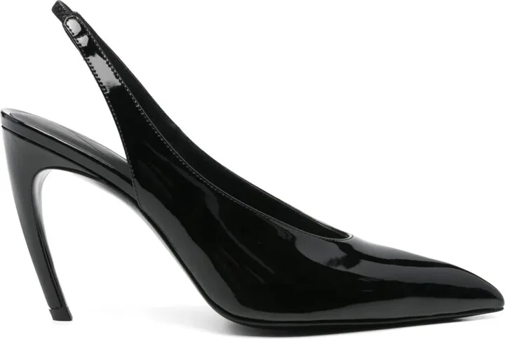 110mm Leather Heeled Pumps