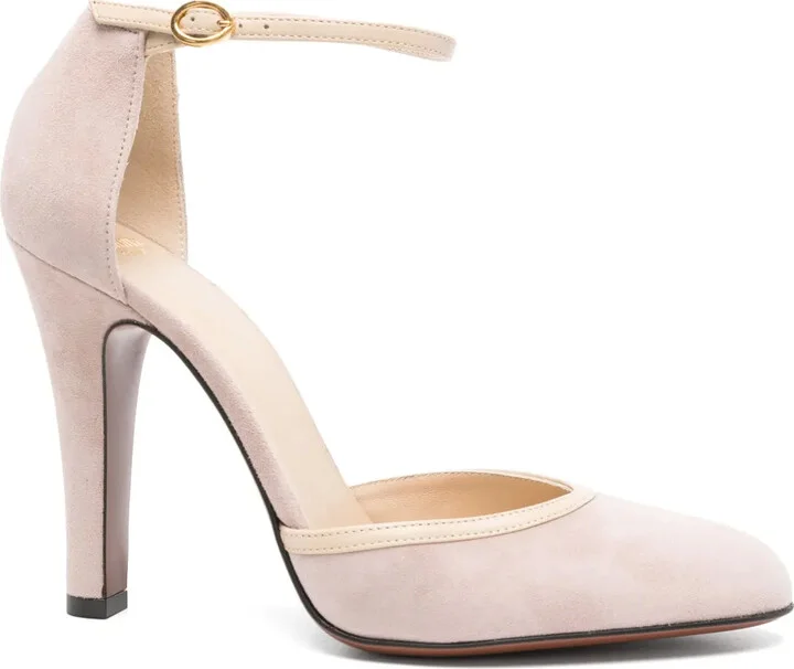 110mm Leather Heeled Pumps