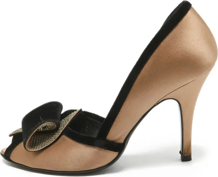110mm Leather Heeled Pumps