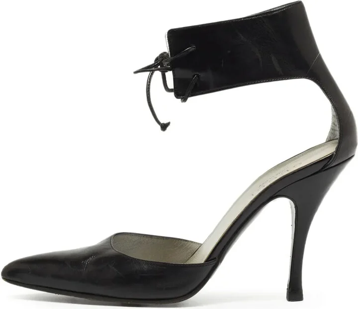 110mm Leather Heeled Pumps