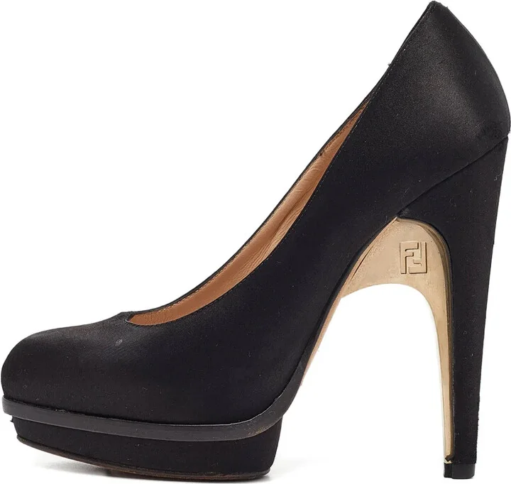 110mm Leather Heeled Pumps