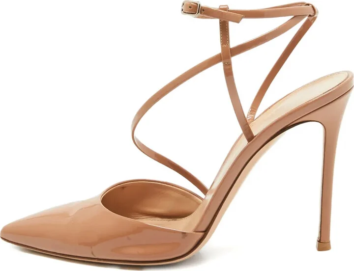 110mm Leather Heeled Pumps