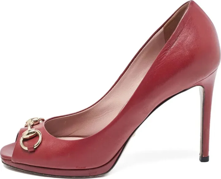 110mm Leather Heeled Pumps