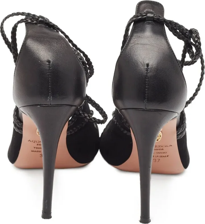 110mm Leather Heeled Sandals - Image 4