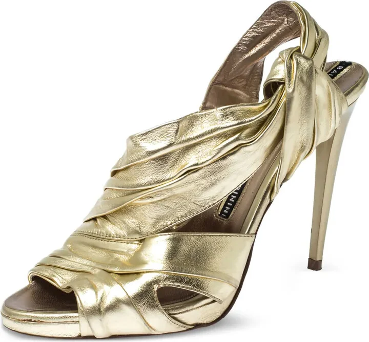 110mm Leather Heeled Sandals - Image 3