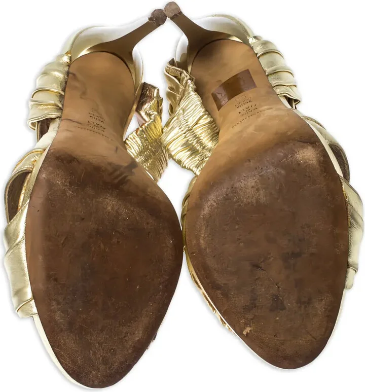 110mm Leather Heeled Sandals - Image 5