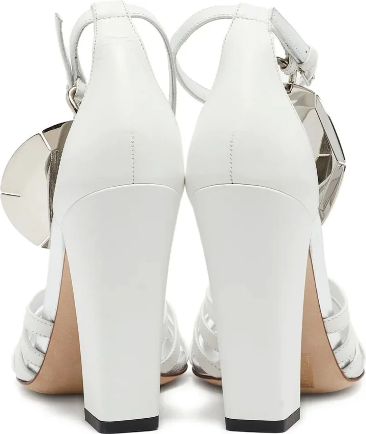 110mm Leather Heeled Sandals - Image 3