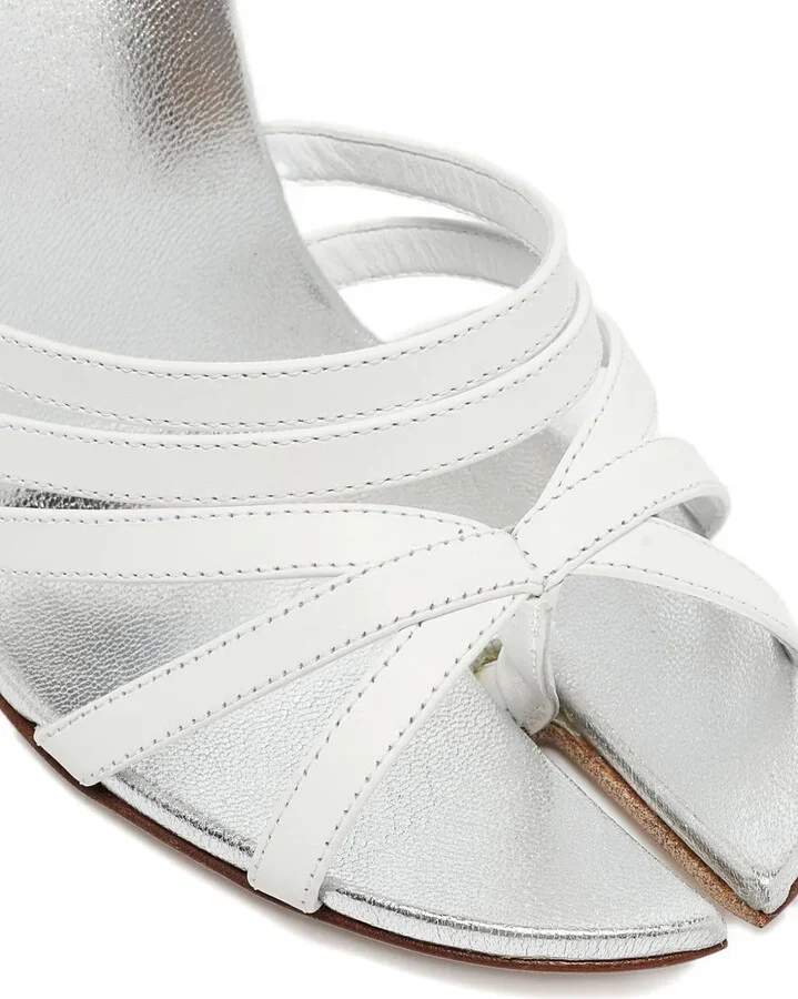 110mm Leather Heeled Sandals - Image 5