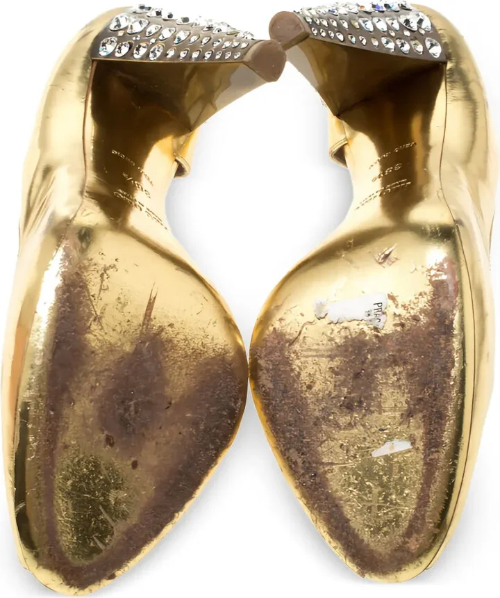 110mm Leather Heeled Sandals - Image 4