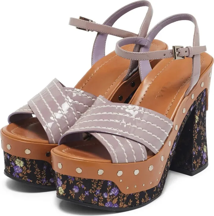 110mm Leather Heeled Sandals - Image 2