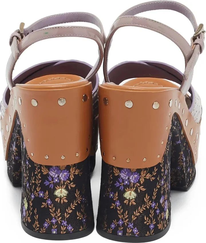 110mm Leather Heeled Sandals - Image 3