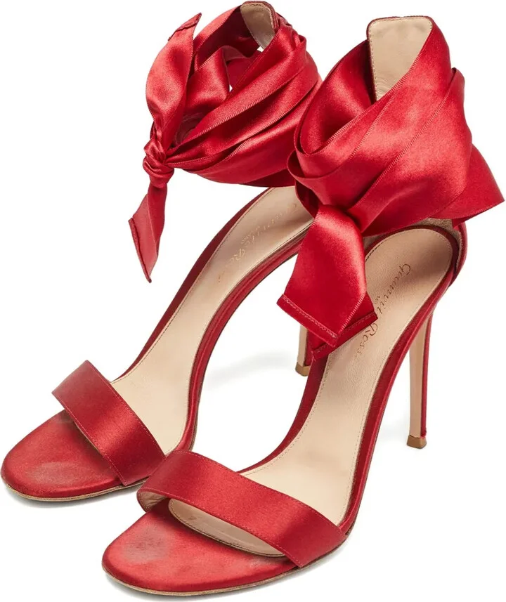 110mm Leather Heeled Sandals - Image 2