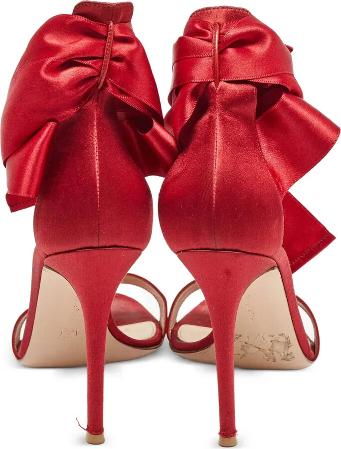 110mm Leather Heeled Sandals - Image 3