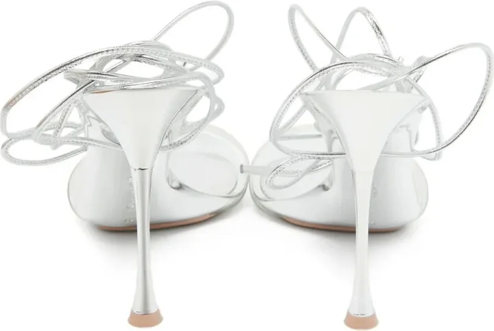 110mm Leather Heeled Sandals - Image 3