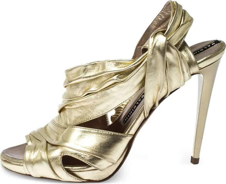 110mm Leather Heeled Sandals