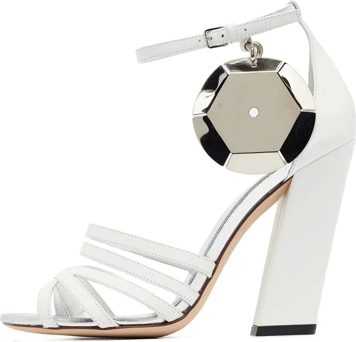 110mm Leather Heeled Sandals