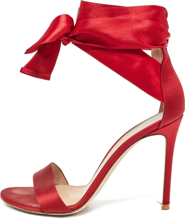 110mm Leather Heeled Sandals