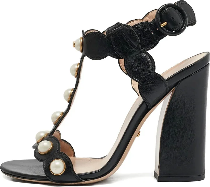 110mm Leather Heeled Sandals