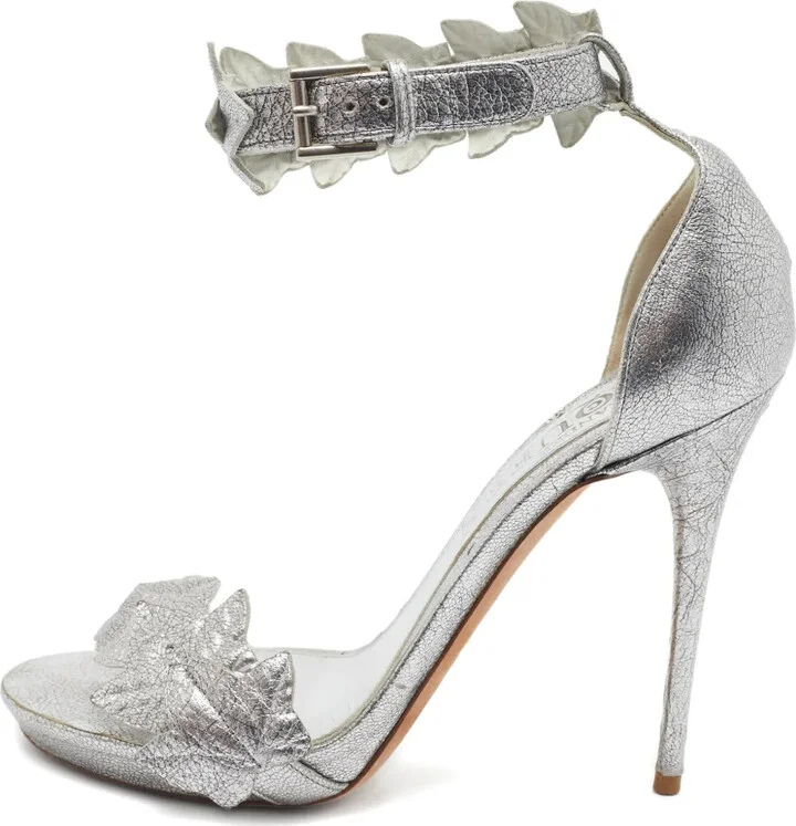 110mm Leather Heeled Sandals