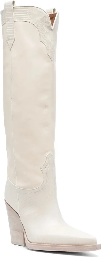 110mm Leather Knee-Length Boots - Image 2