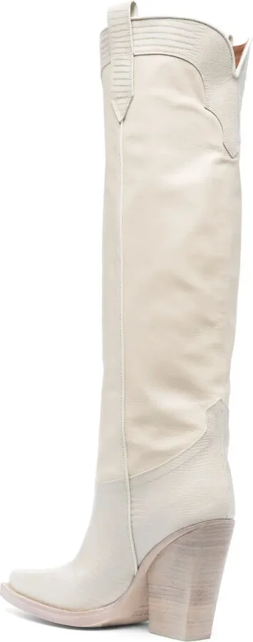 110mm Leather Knee-Length Boots - Image 3