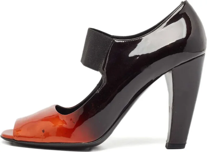 110mm Leather Peep Toe Pumps